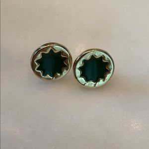 House of Harlow Gold and Green Earrings